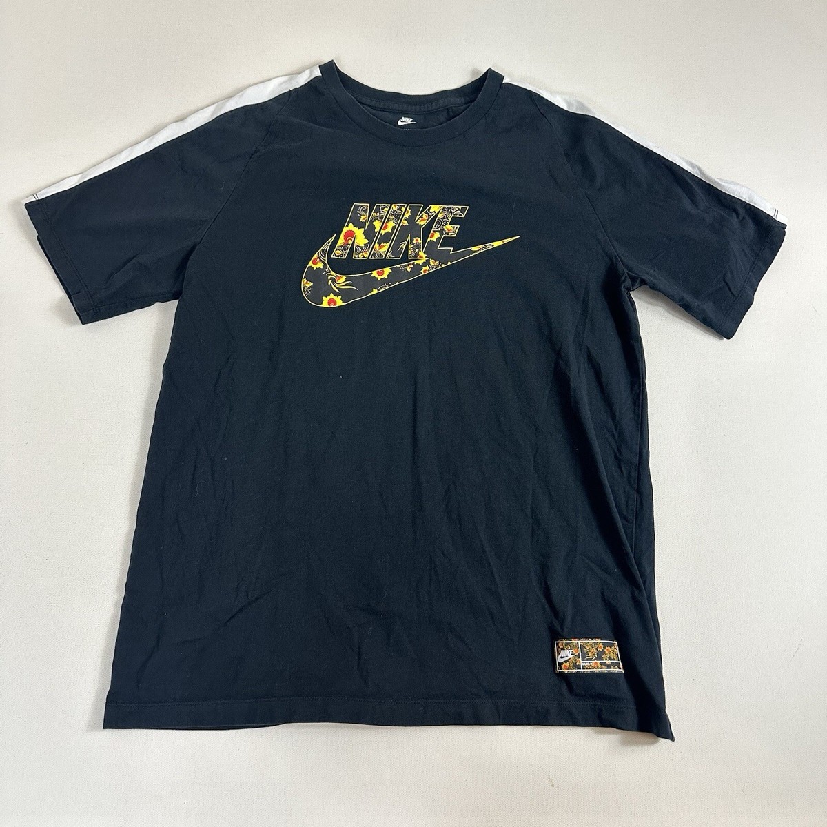 nike black floral shirt
