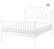 Letto una piazza e mezza in ferro battuto bianco Ikea