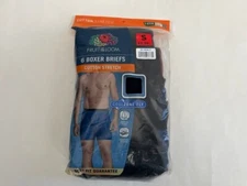 Fruit of the Loom Men's Cotton Stretch Boxer Briefs, 6 Pack, Sizes S-3XL