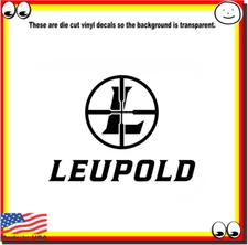 Leupold Optics Scopes Viny Cut Decal Sticker Logo  Hunting Shooting
