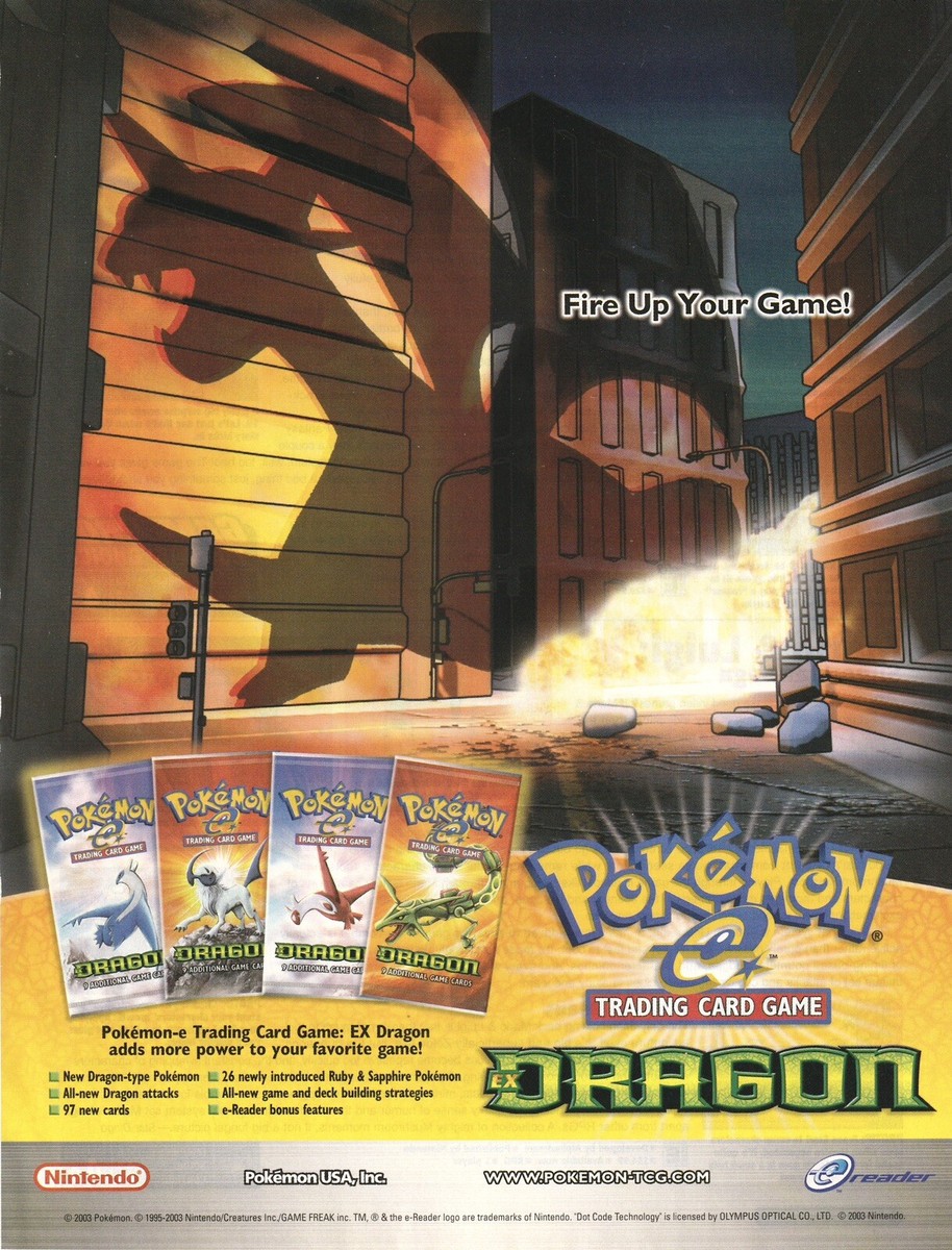 ドラパルト　ポスター Vintage 2004 POKEMON: Dragon Original Trading Card Game