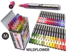 28 Wildflower Colors Acrylic Paint Pens Markers Set 3mm Medium