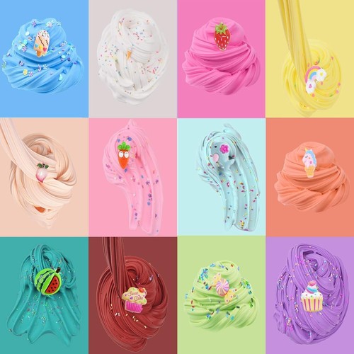 14 PACK Butter Slime Kit Scented Super Soft & Non Sticky Cloud Party Favor Gifts - Picture 5 of 7