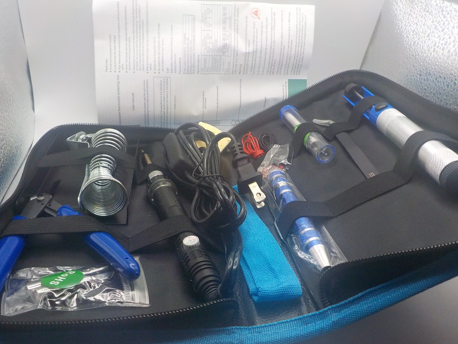 Anbes Soldering Iron Kit Temperature Welding Tool 60W Adjustable temp tools case