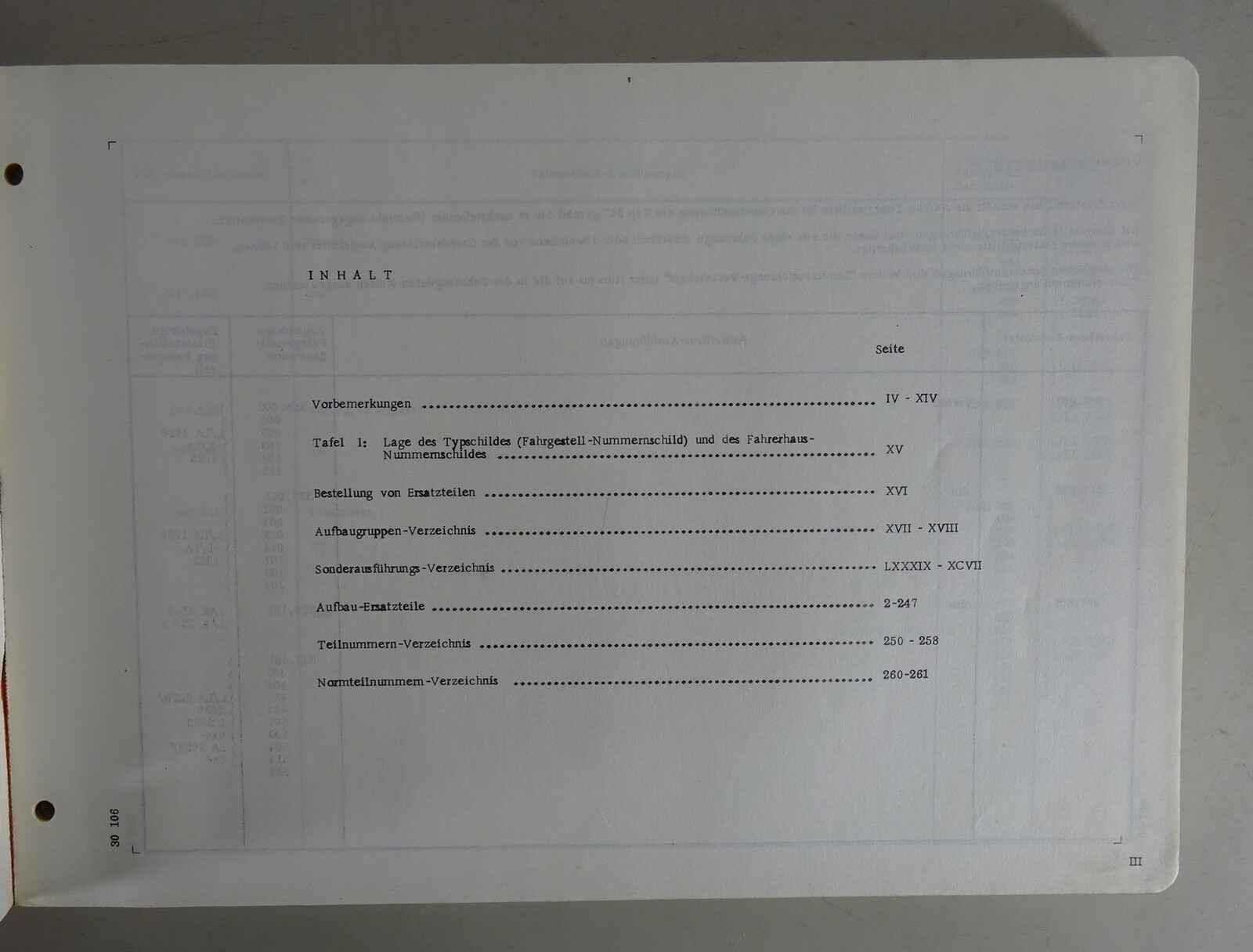 Mercedes Benz Cab Type 347 Stand 03/1970 Parts Catalog / Parts List