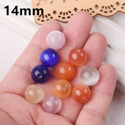 Rund Katzenauge 4mm 6mm 8mm 10mm 12mm 14mm 16mm Kristall Glas Lose Perlen - Bild 11 von 42