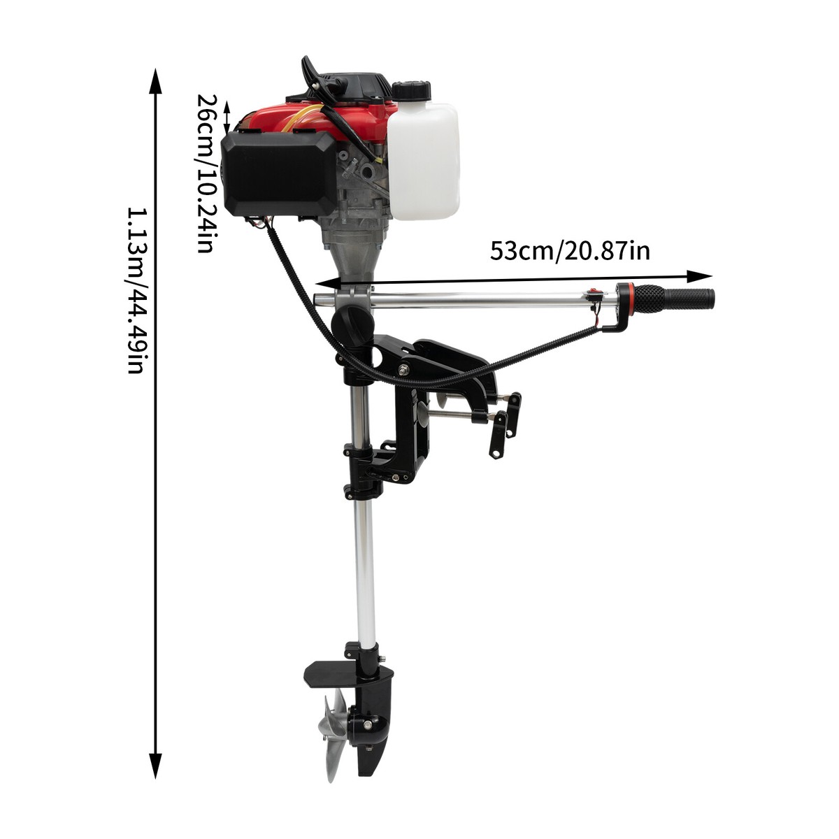 HANGKAI 53.2 cc 4HP 4-Stroke Outboard Engine Boat Motor w/ Air