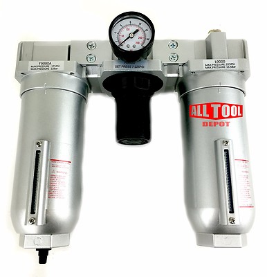 3/4" BEST PARTICULATE FILTER REGULATOR LUBRICATOR COMPRESSED AIR Auto Drain  | eBay