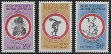 BURKINA FASO 1963-1973 #108-110 & 294 MNH DakarFriendshipGames/ApolloMoonMission