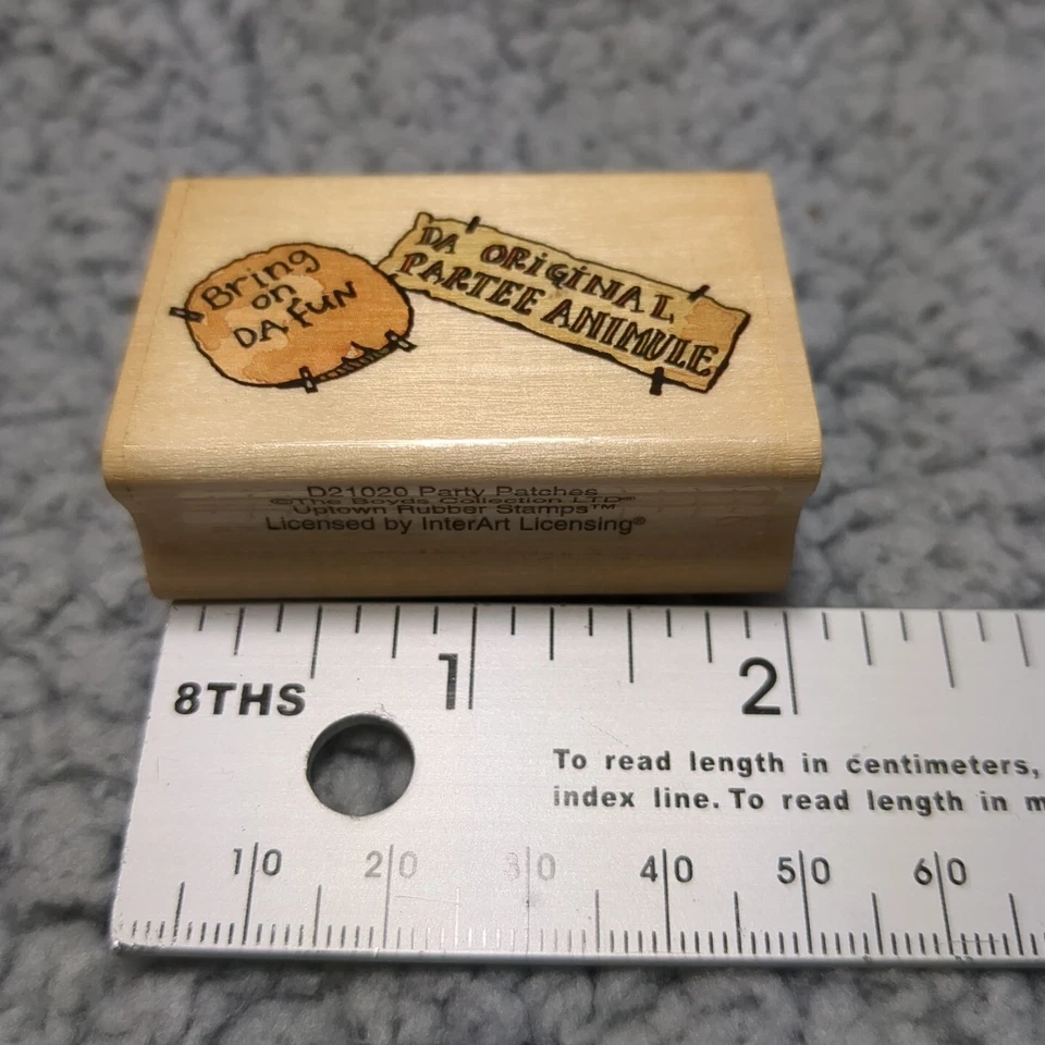 Parches de fiesta sello de goma de Boyds Collection - Uptown Bring on da Fun Foto 4 de 4