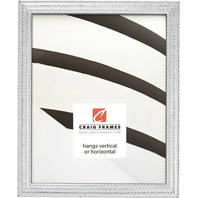 Craig Frames Farnsworth, 0.75'' Contemporary Aged Silver Wood Picture Frame