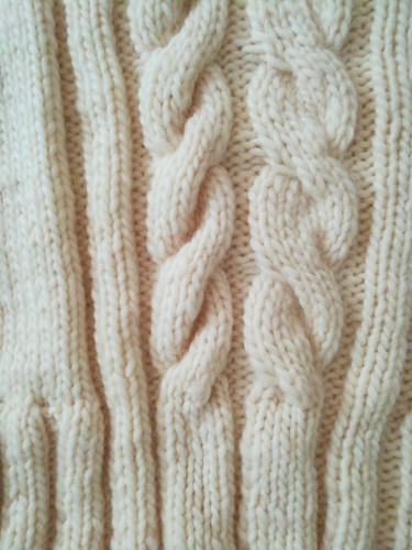 Herrlich kuscheliger Pullover aus 100 % Wolle selbst von Hand gestrickt L XL XXL - Bild 3 von 6