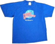 Planet Hollywood Walt Disney World T Shirt Men L Large Blue 90s USA Made Vintage