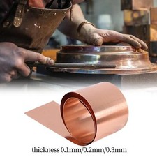 Copper Sheet Roll 1M Pure Copper for Electricity Contractors Coppersmith