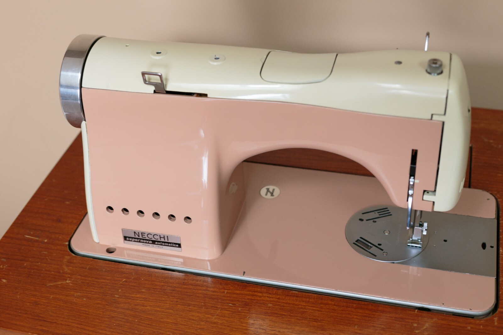 Vintage Necchi Supernova Ultra Sewing Machine with Accessories & Manual