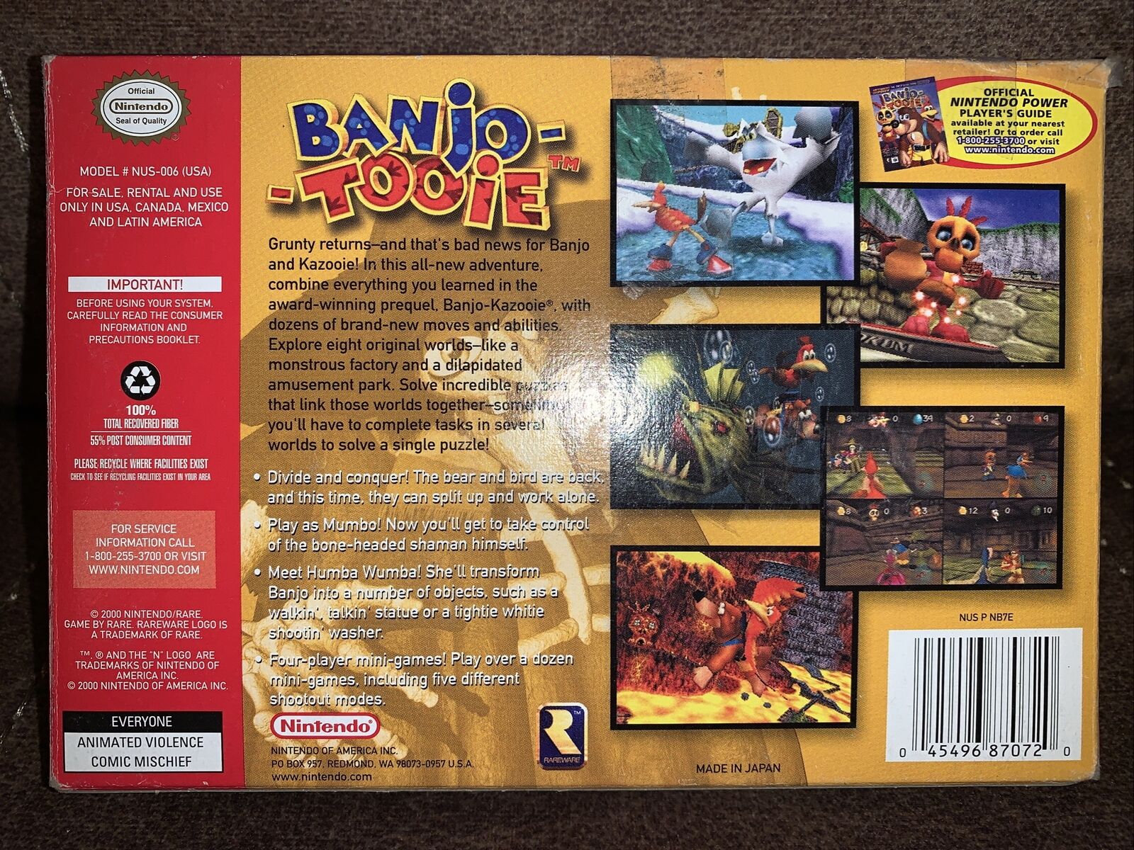 N64 Box & Tray Banjo Kazooie 2 Banjo Tooie NO GAME Included -  Denmark