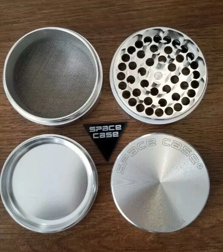 SPACE CASE Grinder Magnetic Herb - Medium 2.5 inch (SILVER) 4 Pcs - US SELLER - Image 3 of 4