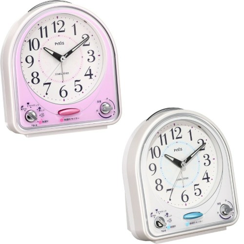 SEIKO PYXIS Disney Classical Music 31 Melodies Alarm Clock Pink White From Japan - Picture 1 of 12