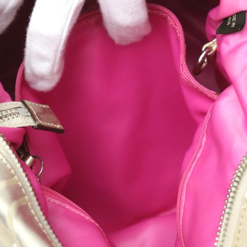 Borsa COACH Signature papavero raso faretto tote bag pelle beige x oro donna 13843 - Foto 18 di 20