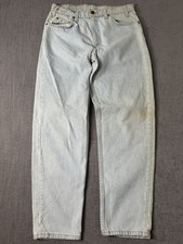 Vintage Levis 550 Jeans Men 32x30 30x29 Tapered Light Wash Orange Tab FADED