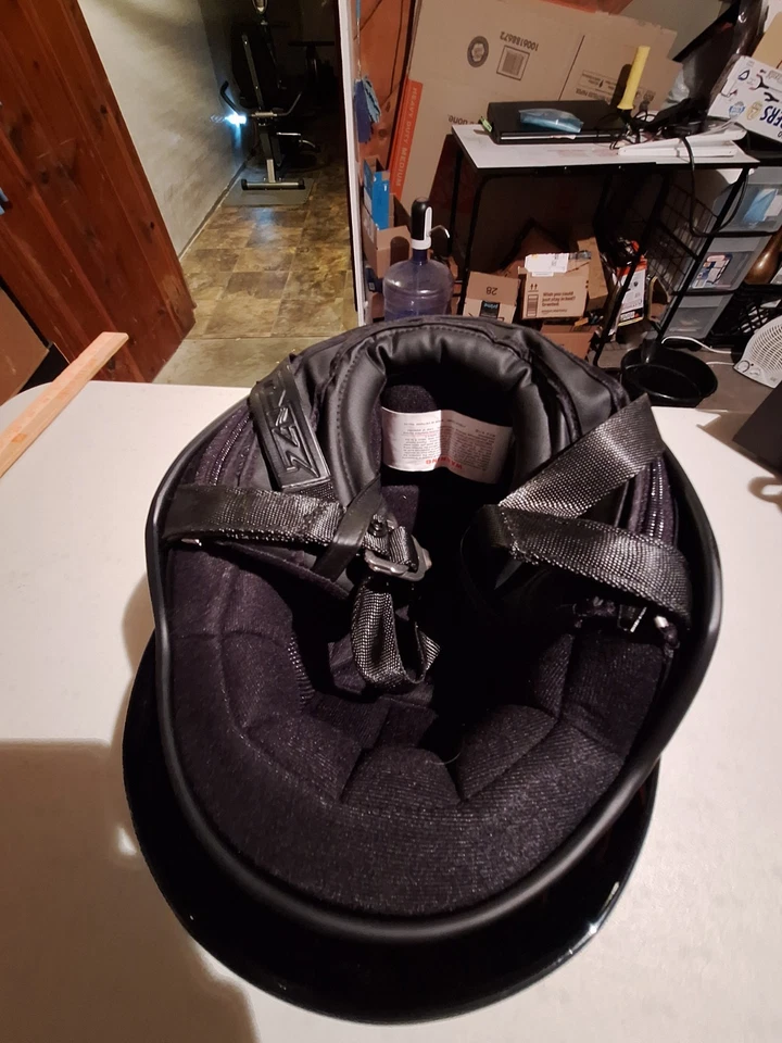 Casco Z1R Nomad Media Carcasa Negro con Llamas Naranja Talla XXS Motocicleta o Bicicleta Foto 3 de 4