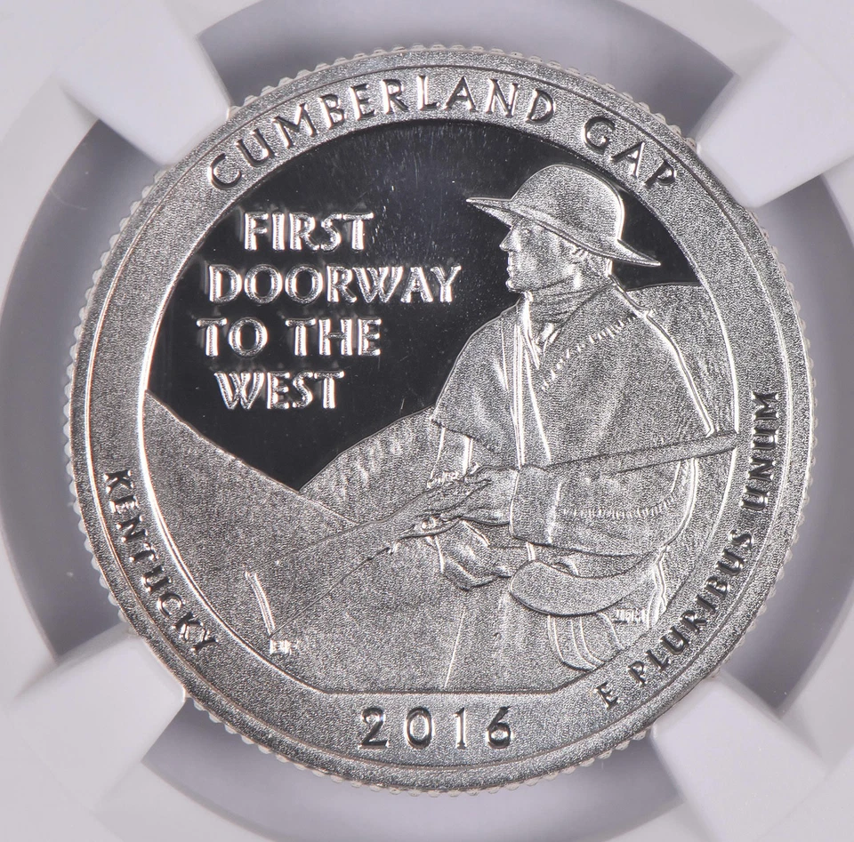 2016-S Silver PF69 ANT Cumberland Gap Quarter Limited Edition NGC *2044 - Image 3 of 4