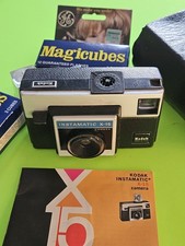 Kodak Instamatic X-15 Vintage Camera W/ Magicubes USA Original Case Manual Film