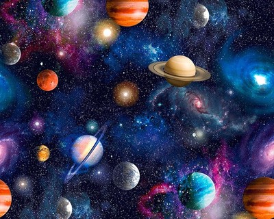 Weltraum Galaxie Planeten Baumwollstoff Universum Planet Little Johnny Kinder Basteln 60 Zoll
