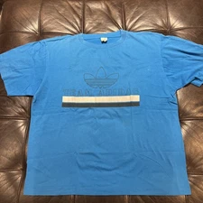 Vintage 80s Team Adidas double sided trefoil logo shirt Size XL single stitch