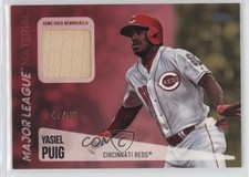 2019 Topps Major League Material Relics Series 2 Gold 41/50 Yasiel Puig fm0