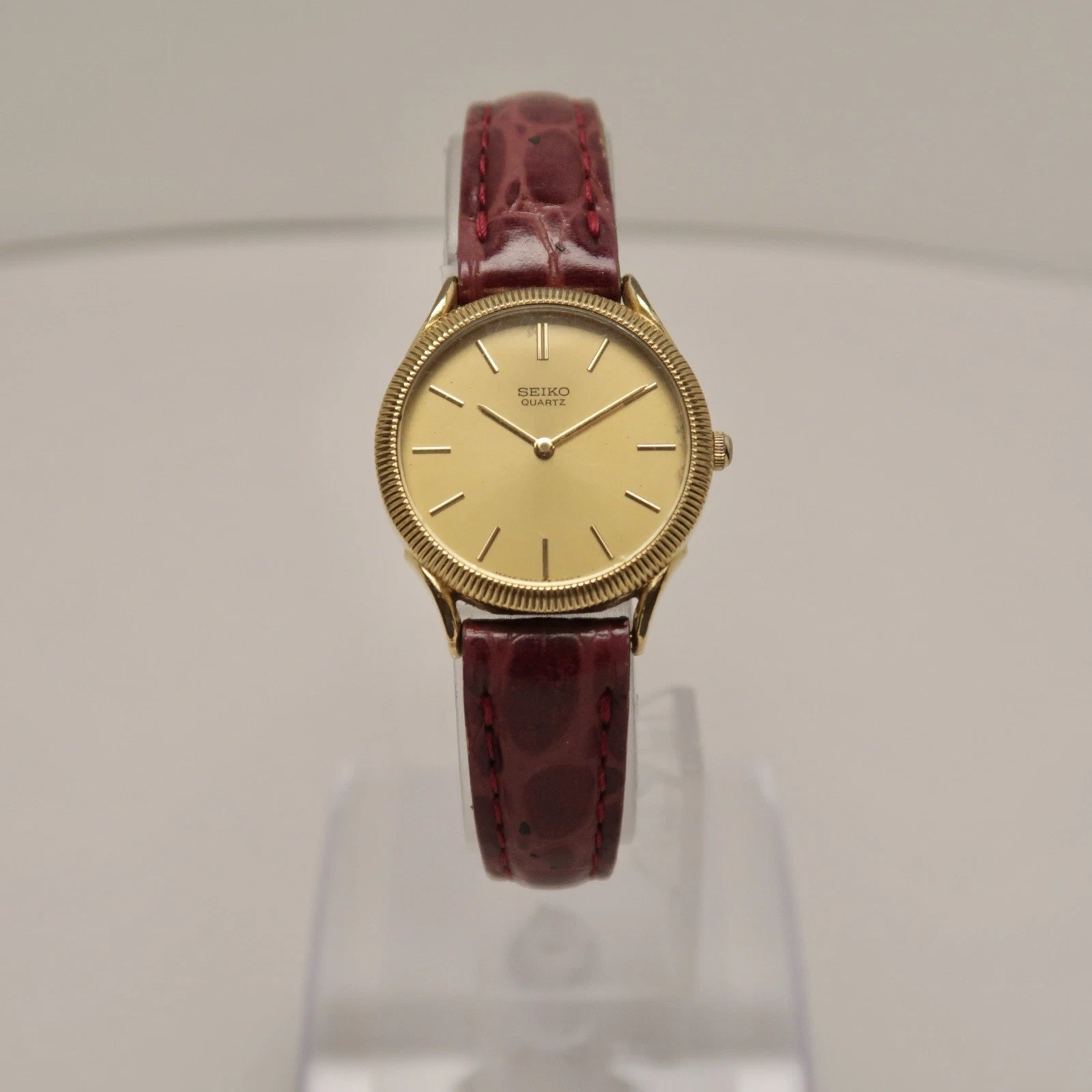 SEIKO 7320-0170 Gold Tone Analog Quartz Women Vintage Watch W129 *WORKING
