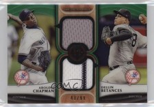 2018 Topps Tribute Dual Relics Green 43/99 Dellin Betances Aroldis Chapman ex0