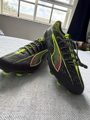 PUMA Ultra 5 Ultimate FG Audacity Pack  Cleats Silver Yellow  Brand New/Nuevo