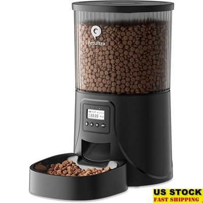 Automatic Cat Feeder Programmable Timer Anti-Clog Dual Power Mode Easy Clean New