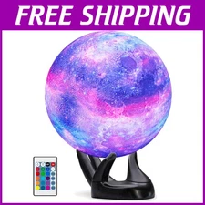 Rechargeable Moon Lamp: 7.1in Galaxy Light, Remote Control