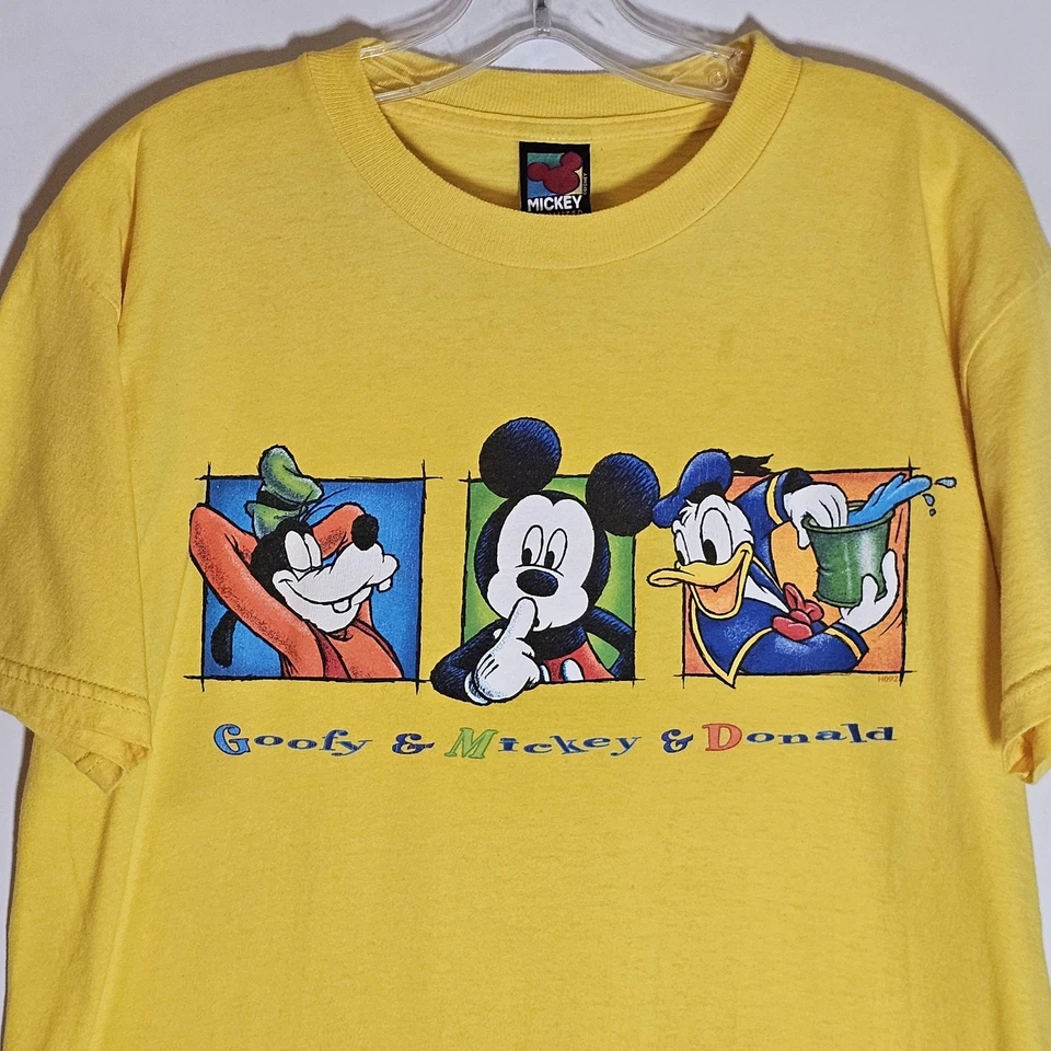 Camisa De Colección Disney Mickey Unlimited Para Hombres Gráfico Mediano Goofy Donald Años 90 Foto 2 de 4