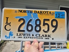2007 North Dakota Lewis And Clark Expedition License Plate LC 26859