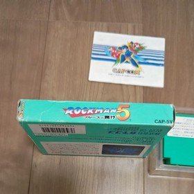 Rockman 5 Blues Trap Famicom FC NES Mega Man Capcom Box Manual NTSC-J used JP