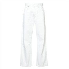 Christian Dior Cotton Denim Pants I36 Ladies' White 222P03A3525 button fly Dama