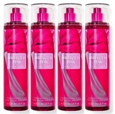 4 Bath  Body Works PERFECT IN PINK Fragrance Mist Body Spray 8 oz