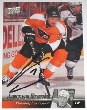 JAMES VAN RIEMSDYK SIGNED 10-11 UPPER DECK PHILADELPHIA FLYERS CARD AUTOGRAPH!!!