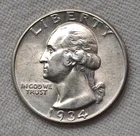 1934 P Washington Silver Quarter UNC Unexamined