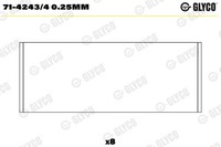 Pleuellager Glyco 71-4243/4 0.25Mm FüR Renault Kubistar Suzuki Jimny Logan Dacia