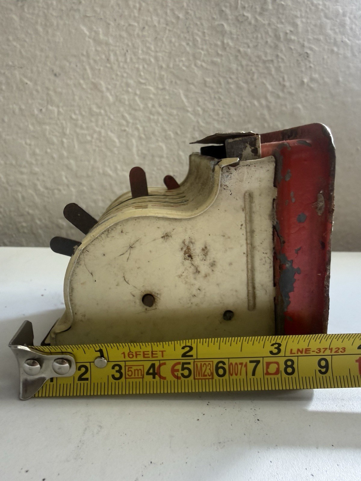 как выглядит GEOBRA Vintage Germany Cash Register Tin Toy фото