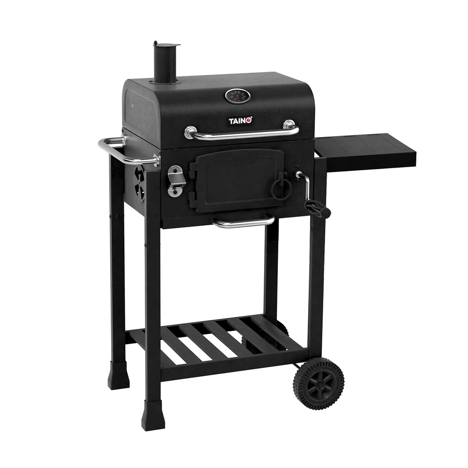 B-Ware TAINO HERO Smoker klein BBQ Grillwagen Holzkohle-Grill Räucher Standgrill