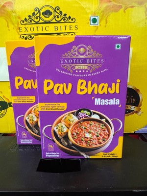 Pure Pav Bhaji Masala Powder By Exotic Bites 100gm, 3.5 Ounce | Pack Of 2