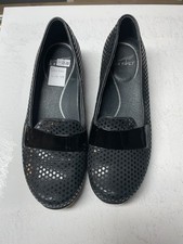 Dansko Black Leather Poka Dot Loafers - Size 38 7/7.5