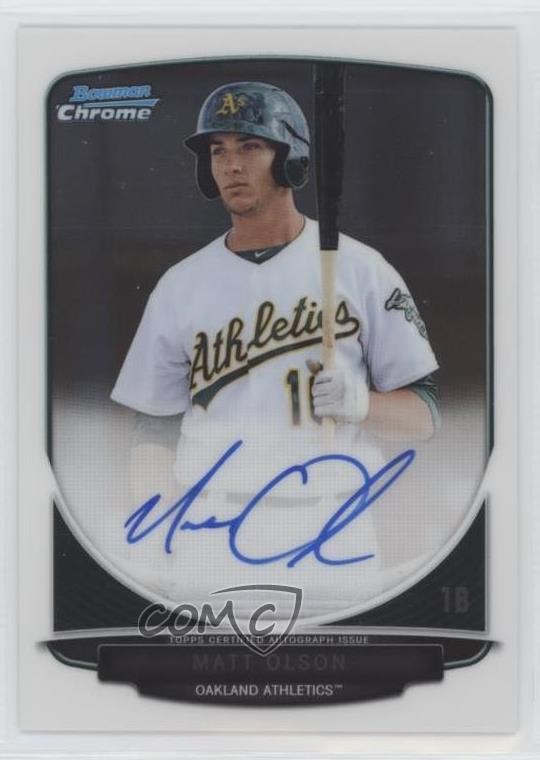 2013 Bowman Chrome Prospects Auto Matt Olson #BCP-MO Auto