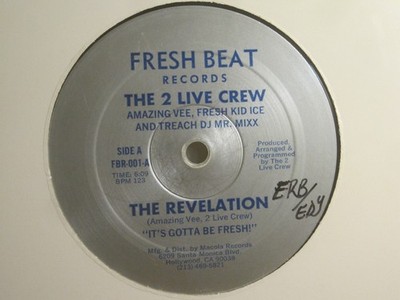 THE 2 LIVE CREW REVELATION / 2 LIVE 12'' 1984 FRESH BEAT MIAMI HIP HOP ELECTRO VG