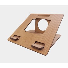 NIB Logitech Portable Wooden Laptop Stand